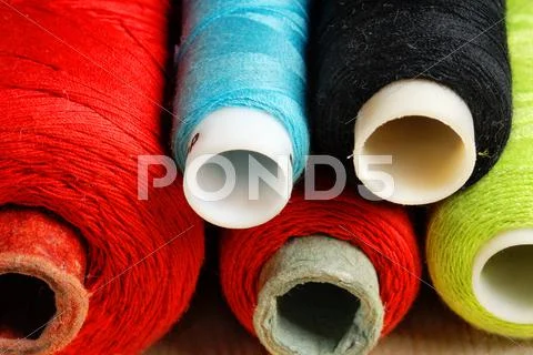 Sewing spools Stock Photos