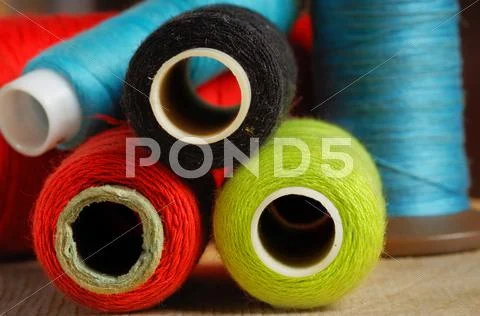 Sewing spools Stock Photos
