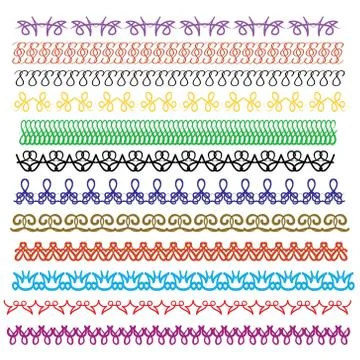 Sewing stitch Stock Illustration