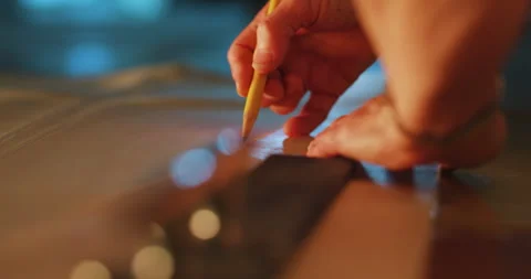 Sewing Stitching Measuring Stock Footage 320366905