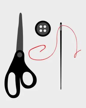 Sewing supplies and tools Stock Illustration