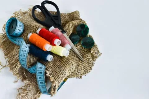 Sewing supplies Stock Photos