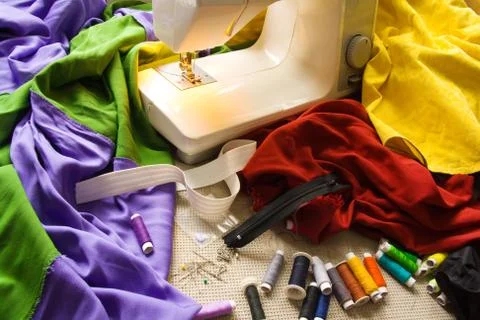 Sewing table Stock Photos