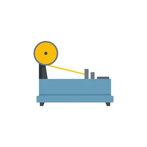 Sewing textile machine icon flat isolated vector Illustrazione stock