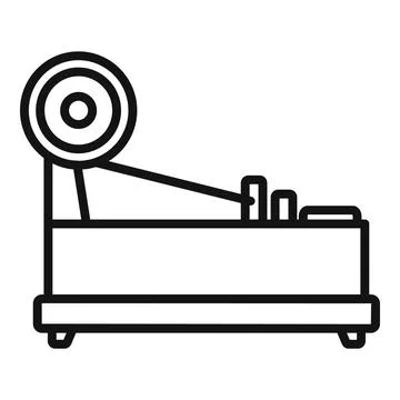 Sewing textile machine icon, outline style Illustrazione stock