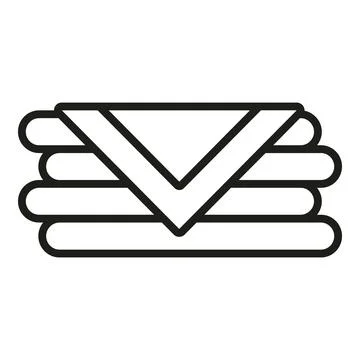 Sewing textile stack icon outline vector. Tailor fashion design Illustrazione stock