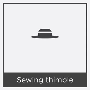 Sewing thimble icon isolated on white background 스톡 일러스트