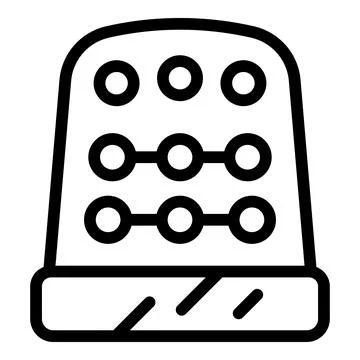 Sewing thimble icon outline vector. Finger protector Stock Illustration
