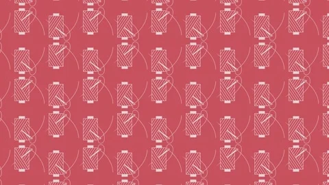 Sewing Thread and Needle Icon Background Pattern Stock Footage 318786299