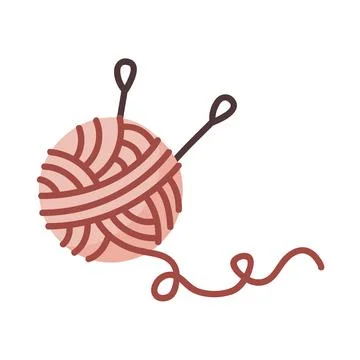 Sewing thread ball with needles vector design 스톡 일러스트