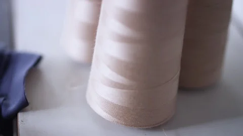 Sewing Thread Close up Stock Footage 104815297