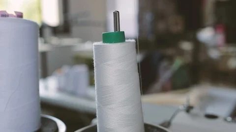 Sewing thread detail Stock Footage 86438459