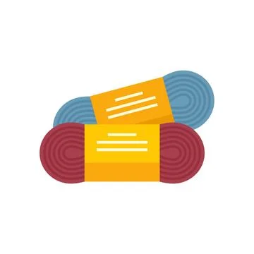 Sewing thread icon flat isolated Illustrazione stock