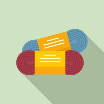 Sewing thread icon, flat style Stock Illustration
