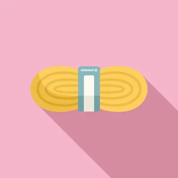 Sewing thread icon flat vector. Machine craft tailor Stock Illustration