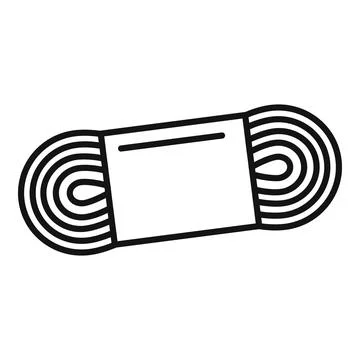 Sewing thread icon, outline style Stock Illustration