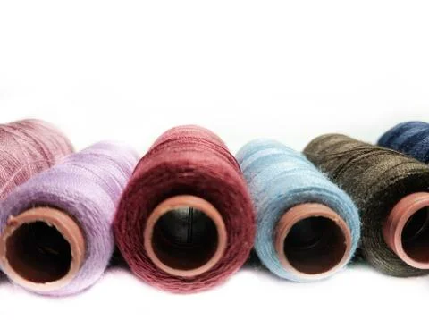 Sewing thread isolated on white background Stock Photos