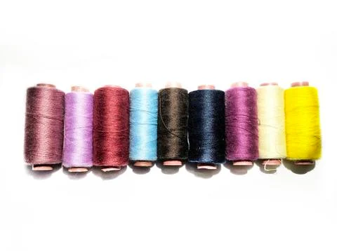 Sewing thread isolated on white background Stock Photos