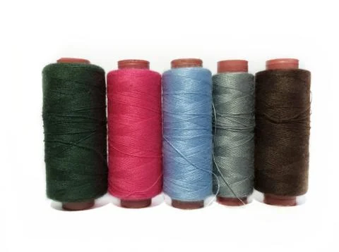 Sewing thread isolated on white background Stock Photos