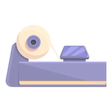 Sewing thread machine icon, cartoon style Stock Illustration