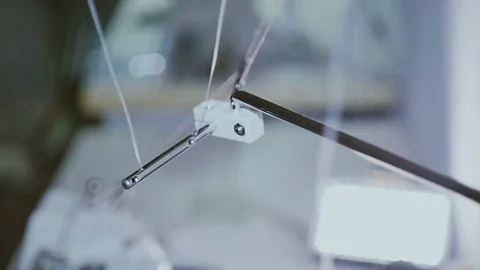 Sewing thread moving to the machine Video stock 69076749