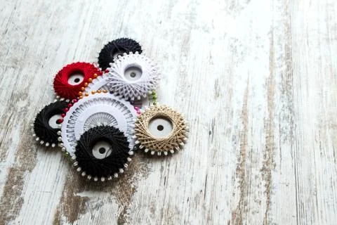 Sewing thread. Foto stock