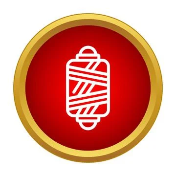Sewing thread spool bobbin icon for tailoring Illustrazione stock