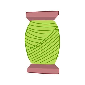 Sewing thread spool cartoon vector illustration イラスト素材