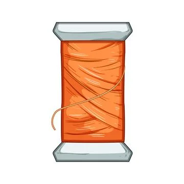 Sewing thread spool cartoon vector illustration Illustrazione stock