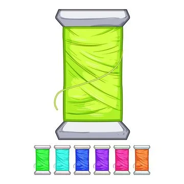 Sewing thread spool cartoon vector graphic Illustrazione stock