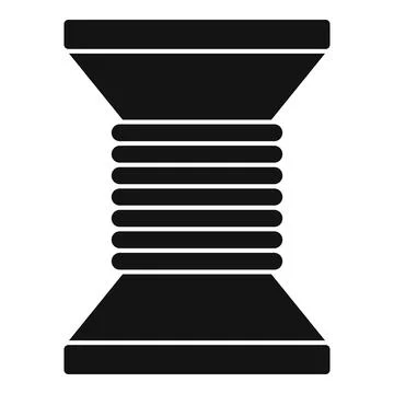 Sewing thread spool icon showing crafting and needlework Stock Illustration