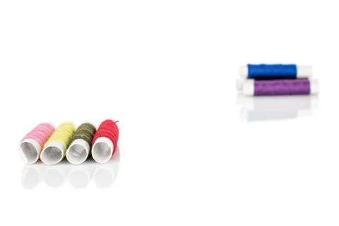 Sewing thread spool isolated on white Stock Photos