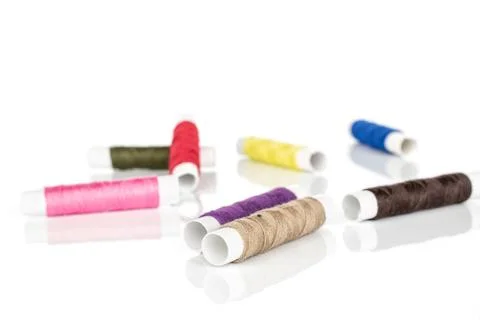 Sewing thread spool isolated on white 写真素材