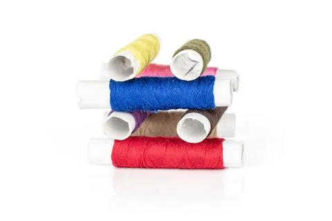 Sewing thread spool isolated on white 写真素材