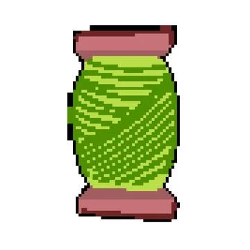 Sewing thread spool pixel art vector illustration イラスト素材