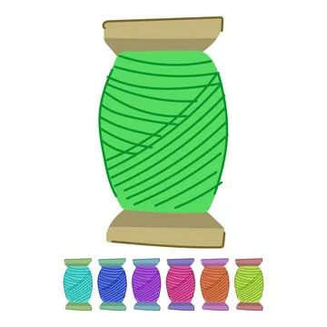 Sewing thread spool vector cartoon graphic Stock Illustration