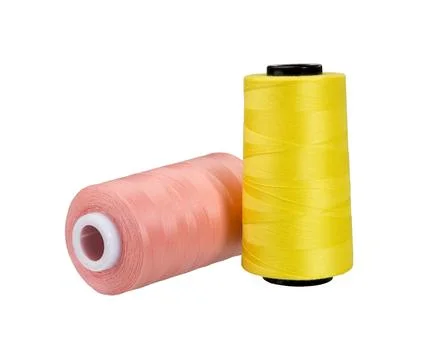 Sewing thread spool  on white. Stock Photos