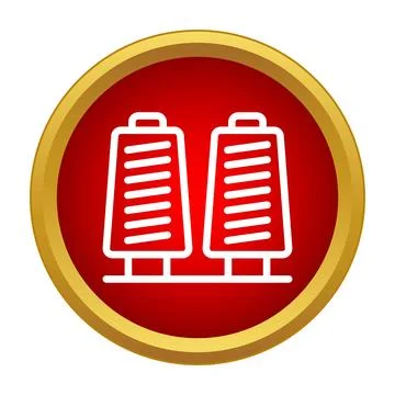 Sewing thread spools line icon design Stockillustratie