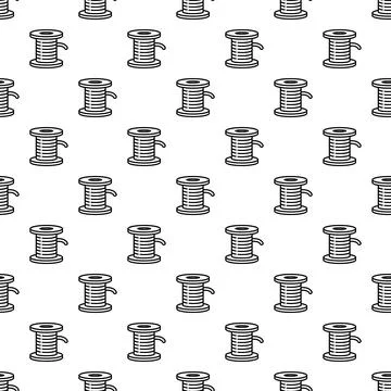 Sewing thread spools seamless repeating pattern background Stock Illustration