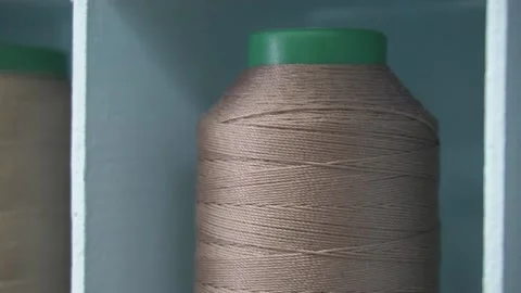 Sewing Threads Closeup 스톡 동영상 155846258