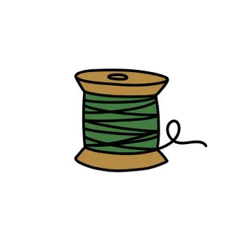 Sewing threads doodle icon, vector illustration Stock Illustration