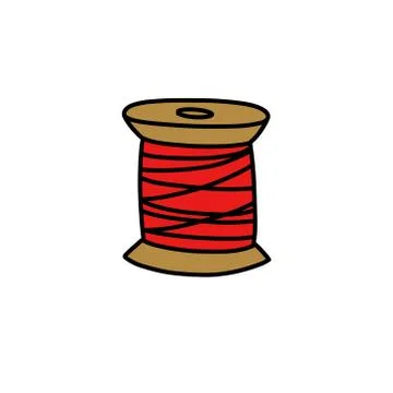 Sewing threads doodle icon, vector illustration Stock Illustration