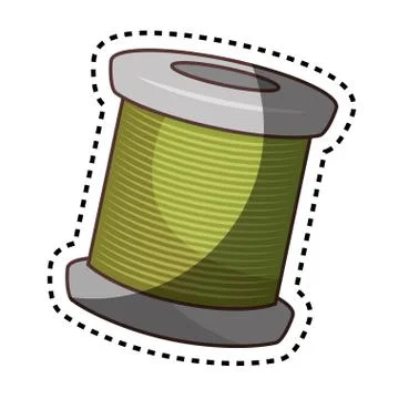 Sewing threads isolated icon Stock Illustration