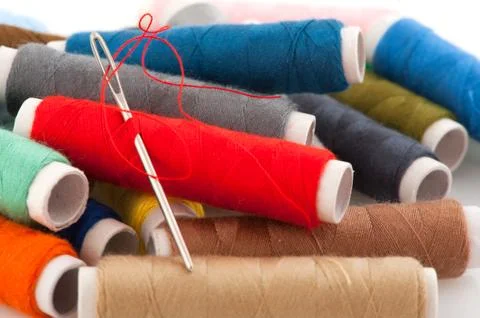 Sewing threads Stock Photos