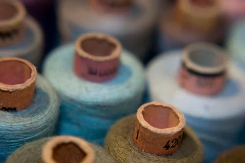 Sewing threads Stock Photos