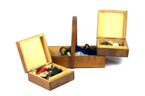 For sewing toolbox Stock Photos