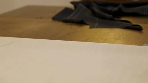 Sewing tools. Close-up: the scissors cuts the Pre Shrunk Coton Bump fabric, also Stock Footage 127233707