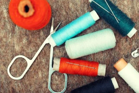 Sewing tools Stock Photos