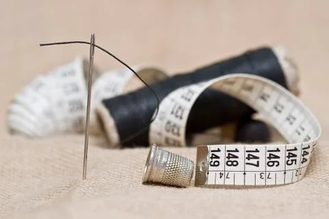 Sewing tools. Stock Photos