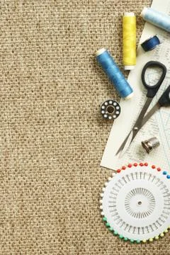 Sewing tools Stock Photos